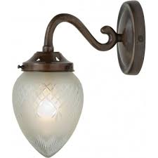 Wall Light Etched Patterned Glass Shade