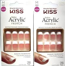 kiss acrylic french 28 nails um