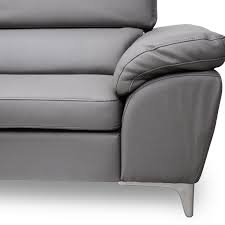 lfc voight gray modern sectional sofa