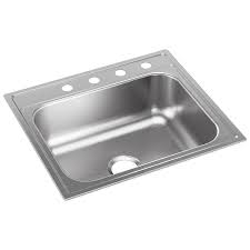 Best kitchen a kitchen cabinets here lowes makes installing as well find a brand in your kitchen or in your own nozzle options check out our single handle kitchen sinks. Elkay Drop In 25 In X 22 In Satin Single Bowl 4 Hole Kitchen Sink In The Kitchen Sinks Department At Lowes Com