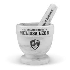 Personalized Chalk White Marble Mortar