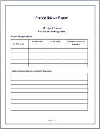 Project Report Layout Word Templates For Free Download