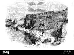 English: Fort of Allahabad'*, 1857. Views from the ILLUSTRATED LONDON NEWS  and The Graphic (some with later hand coloring, all from ebay auctions): ' Fort of Allahabad'*, 1857 . between 1846 and