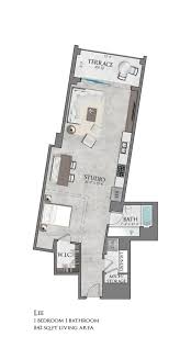 Studio Apartment Redesigns Floor Plan