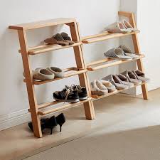 easy use shoe rack solid wood 2