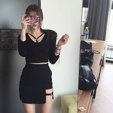 Us 3 29 17 Off Korean Style Black Package Hip Saia Skirts Gap Irregular Hem Pencil Micro Mini Skirt In Skirts From Womens Clothing On Aliexpress