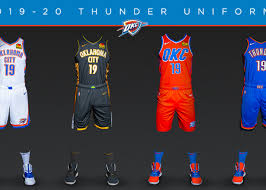 The wizards sport the same design as last year, but instead of the primary color being white, they went with gray. Thunder Unveils New Uniform In Partnership With Oklahoma City National Memorial Oklahoma City Thunder