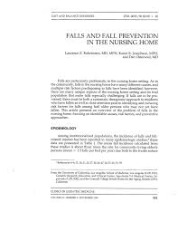 pdf falls and fall prevention in the