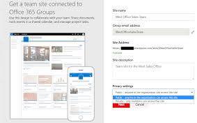 creating a team site in sharepoint