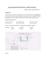 Solving Trigonometric Equations