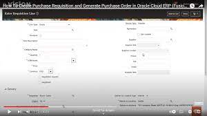 p2p cycle in oracle cloud fusion with