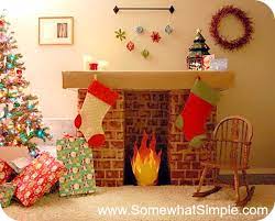 Faux Fireplace Made From Cardboard