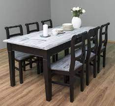 Our elegant archer dining table is a z gallerie exclusive, and includes two leaves to extend the length of. Casa Padrino Country Style Dining Room Furniture Set Antique White Black 1 Dining Table 6 Dining Chairs Solid Wood Dining Room Furniture Country Style Furniture