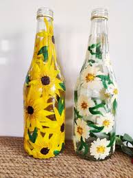 Painted Glass Bottles Diy Glass Bottle
