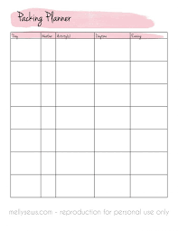 Free Travel Packing List Wardrobe Planner Melly Sews