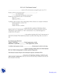 Human Genome Application Of Biology Assignment Docsity