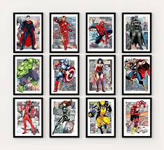 Superhero Poster Prints Comic Book