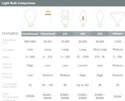 Light Bulb Watt Conversion Led Light Equivalents Best Led