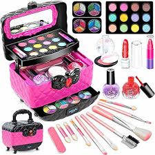 hollyhi 41 pcs kids makeup toy kit for