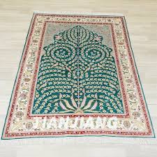4x6ft green silk hand knotted carpets