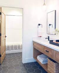 26 dark tile floor bathroom ideas that