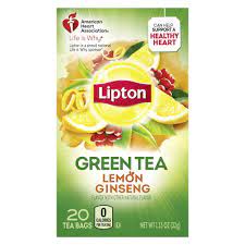 lipton green tea lemon ginseng can