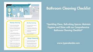 bathroom cleaning checklists free