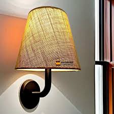 Wall Sconce Lamp With Jute Conical Lamp