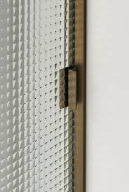 Detail Fluted Glass Brass Door