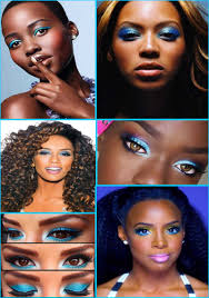 blue eye makeup for black women blue