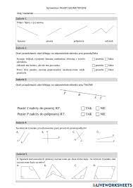 Figury Geometryczne Na Płaszczyźnie Klasa 8 Sprawdzian - Sprawdzian Figury na płaszczyźnie worksheet