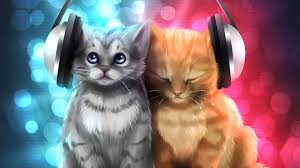 1920x1080 cute cats listening