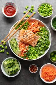 y salmon bowls peas and crayons