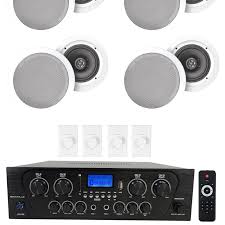 White Ceiling Speakers Wall Controls