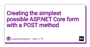 asp net core form with a post method