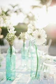 Sea Glass Wedding Traditional Vases