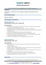 cleaning supervisor resume sles