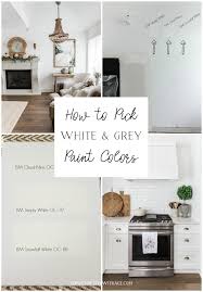 how to pick white and grey paint colors