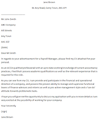 Payroll Manager Cover Letter Example Learnist Org