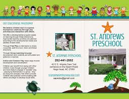 Examples Of Preschool Brochures Preschool Sample Daycare Brochures