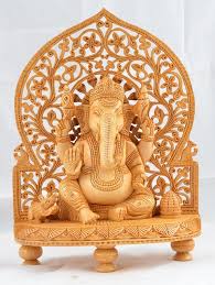 1 Piece Of Beautiful Wooden Ganesha A