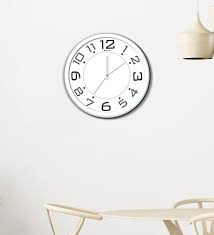 White Non Ticking Wall Clock By