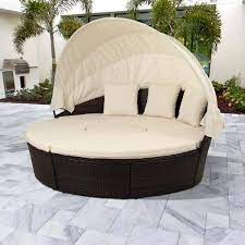 mondawe brown patio furniture round