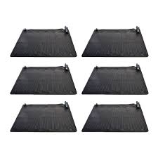 One mat is recommended for every 8,000 gallons of water. Intex 28685e Above Ground Swimming Pool Water Heater Solar Mat Black 6 Pack Walmart Com Walmart Com