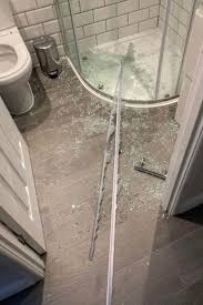 A Shower Screen Exploded Without