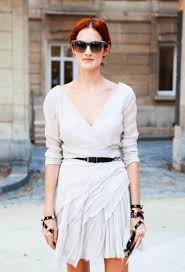 redheads how to wear white and look