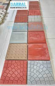 matt concrete chequered tiles