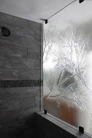 Etched Glass Bath And Shower Enclosures
