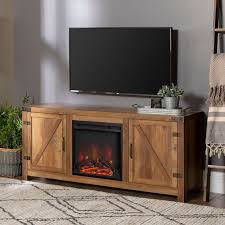 Michael Rustic Oak 58 Fireplace Tv