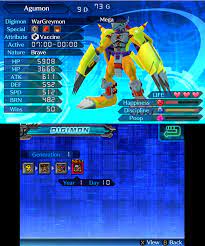 Digimon world re:digitize decode digimon list